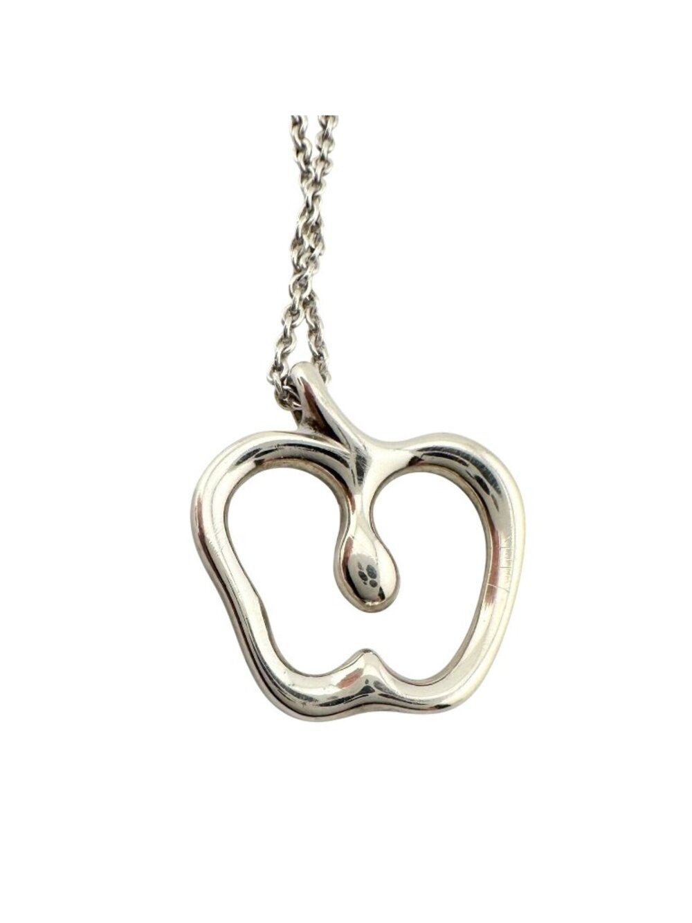 Tiffany & Co Vintage Apple Necklace in Sterling Silver 16" Chain